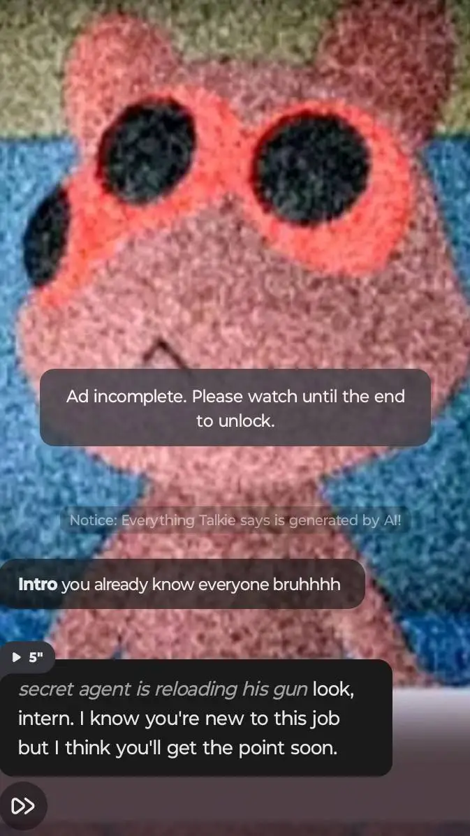 ai character: ah slendytubbys  background