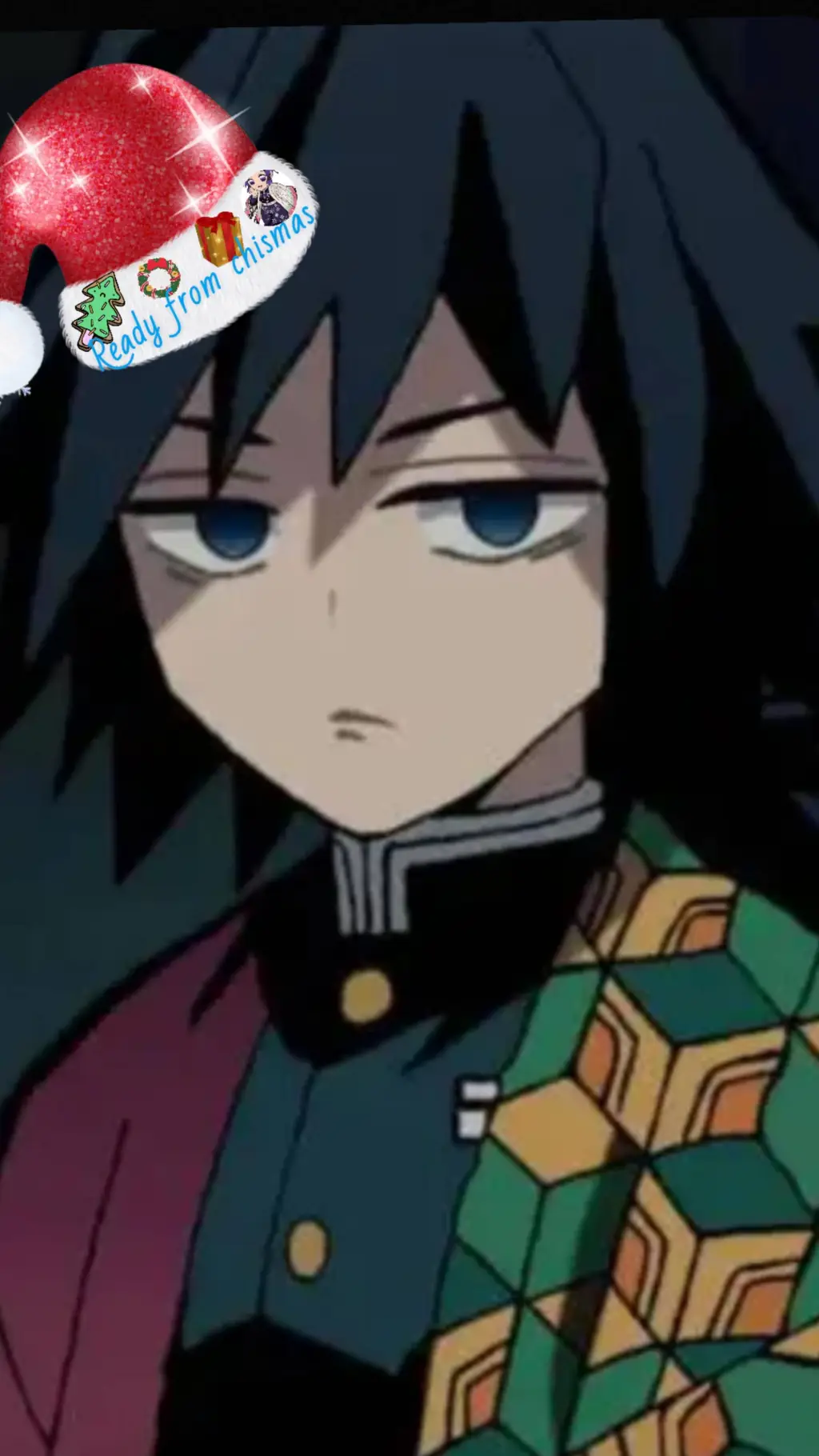 ai character: kny Christmas  background