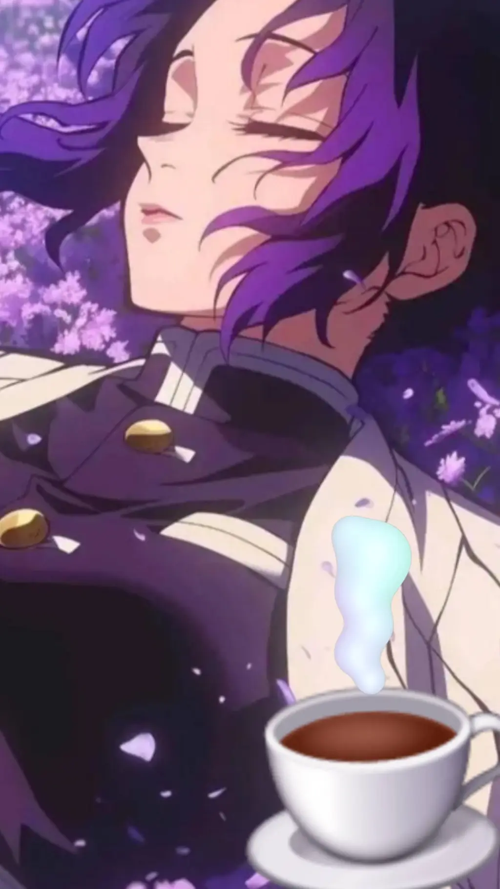 ai character: tea with shinobu  background