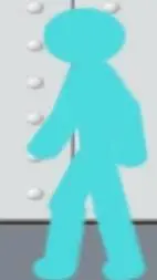 ai character: Mr blue  background