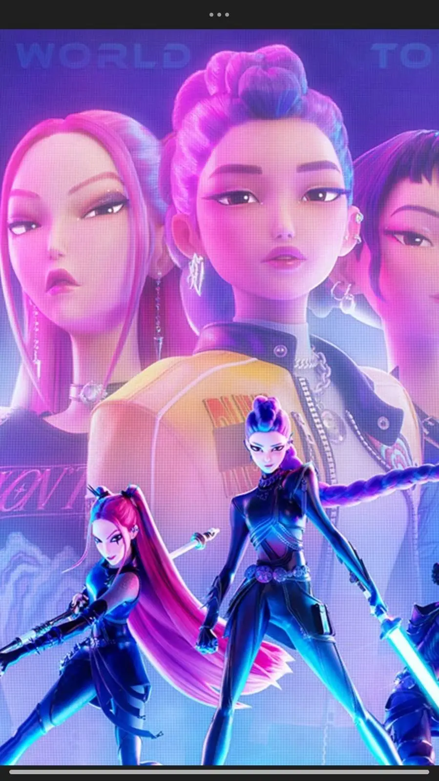 ai character: huntrix  background