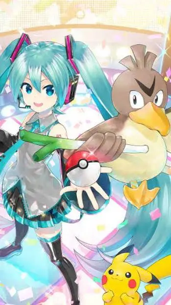ai character: Miku x Pokemon  background