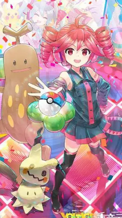 ai character: Teto x Pokemon  background