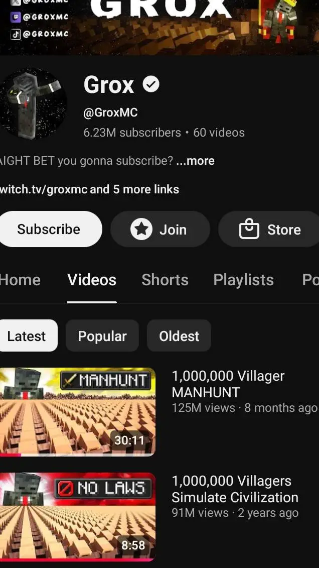 ai character: Grox background