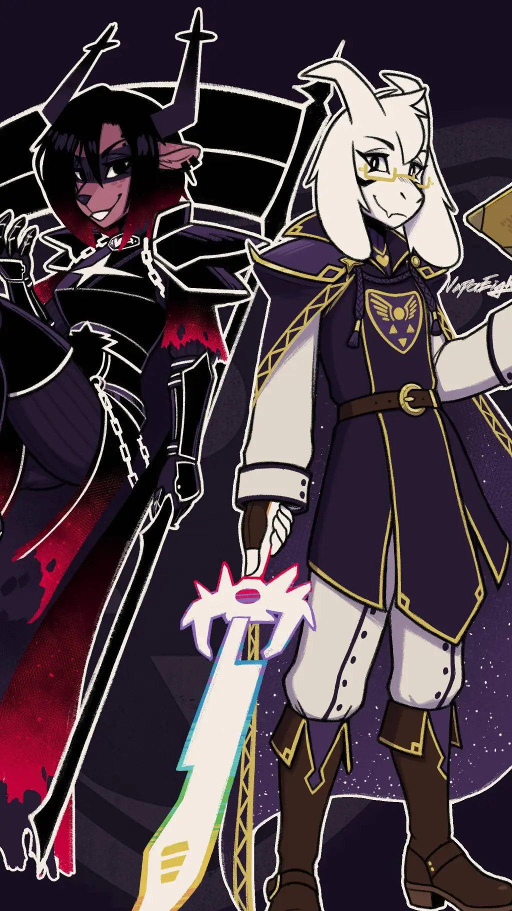 ai character: asriel and dess background