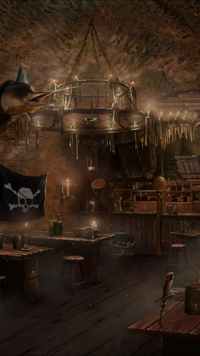 ai character: Pirate of the lost background