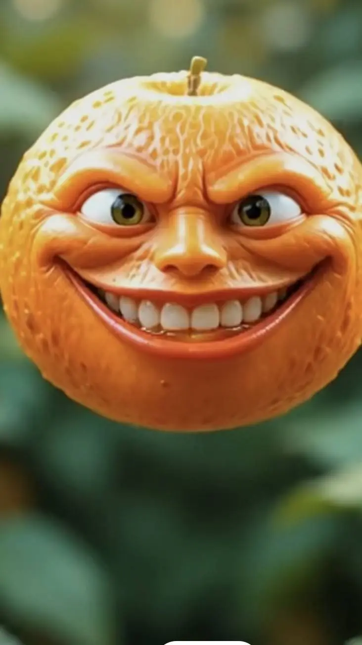 ai character: flying orange background