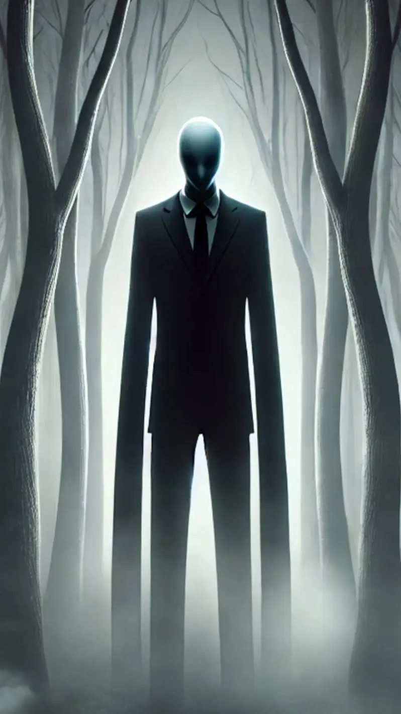 ai character: slender man  background