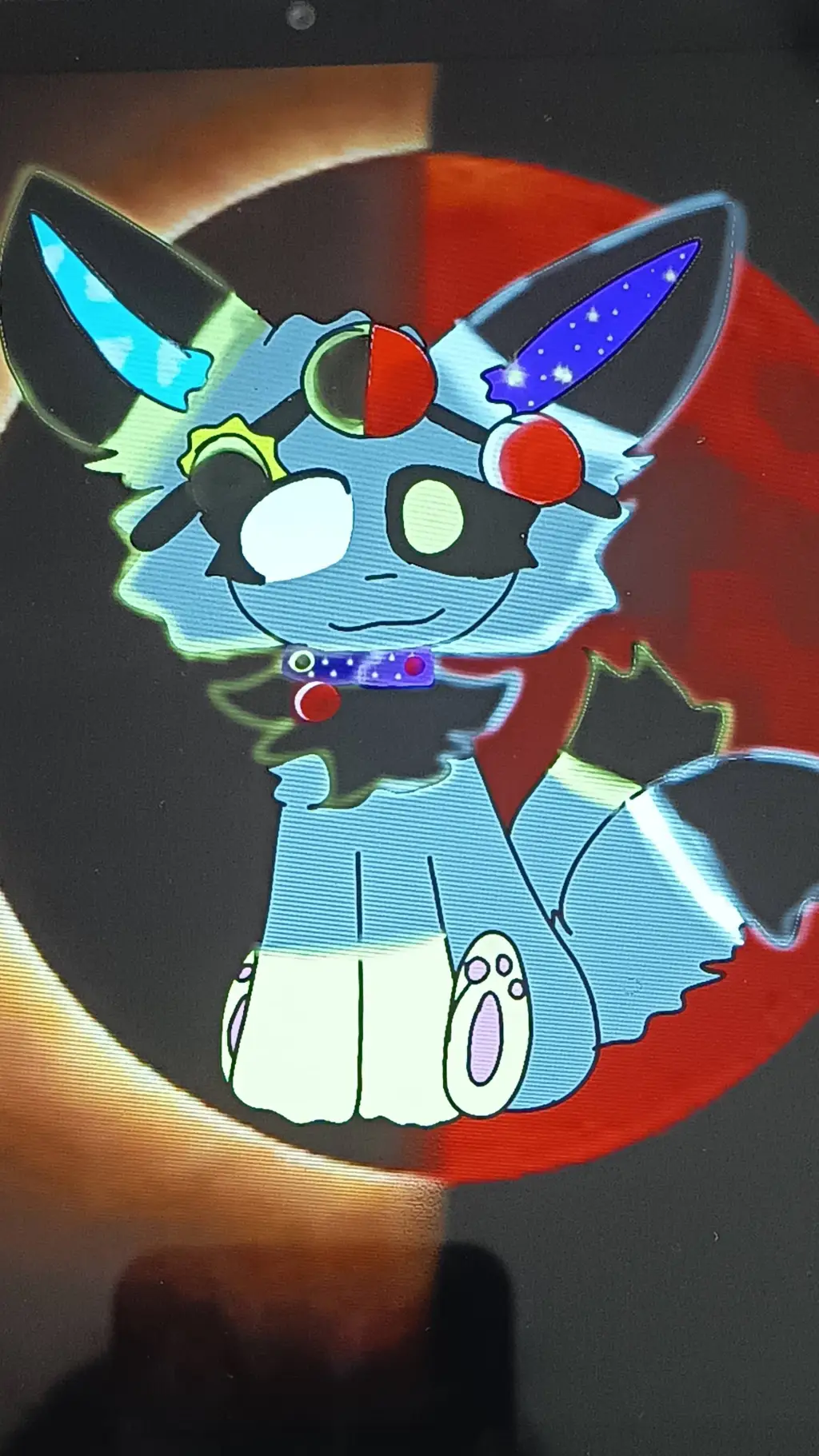 ai character: Eclipse eevee background