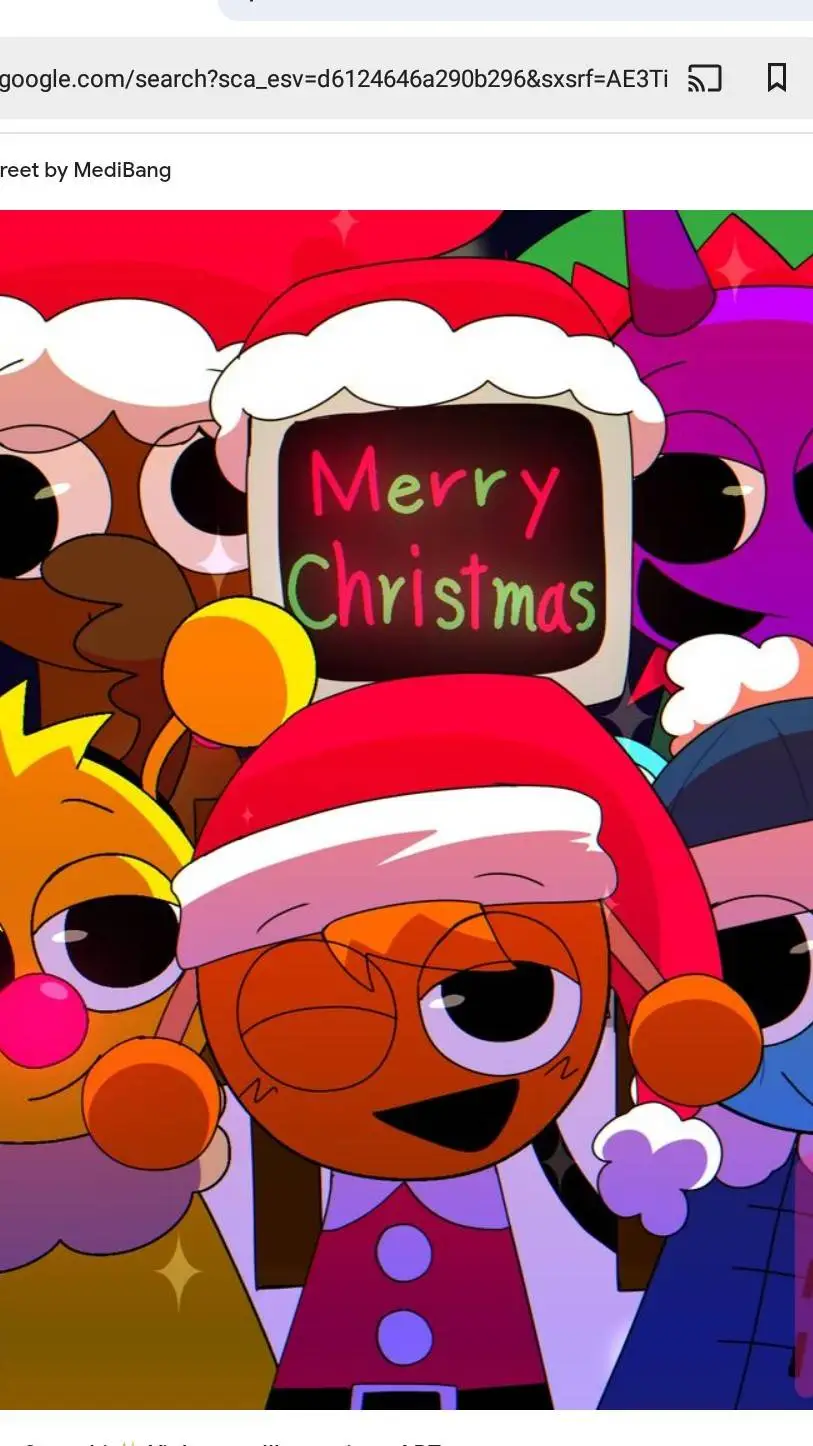 ai character: Sprunkis navideños background