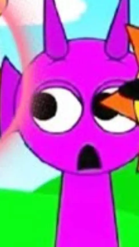 ai character: Durple sorprendido background