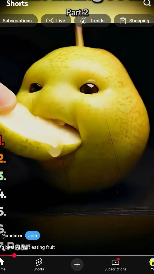 ai character:  pear background