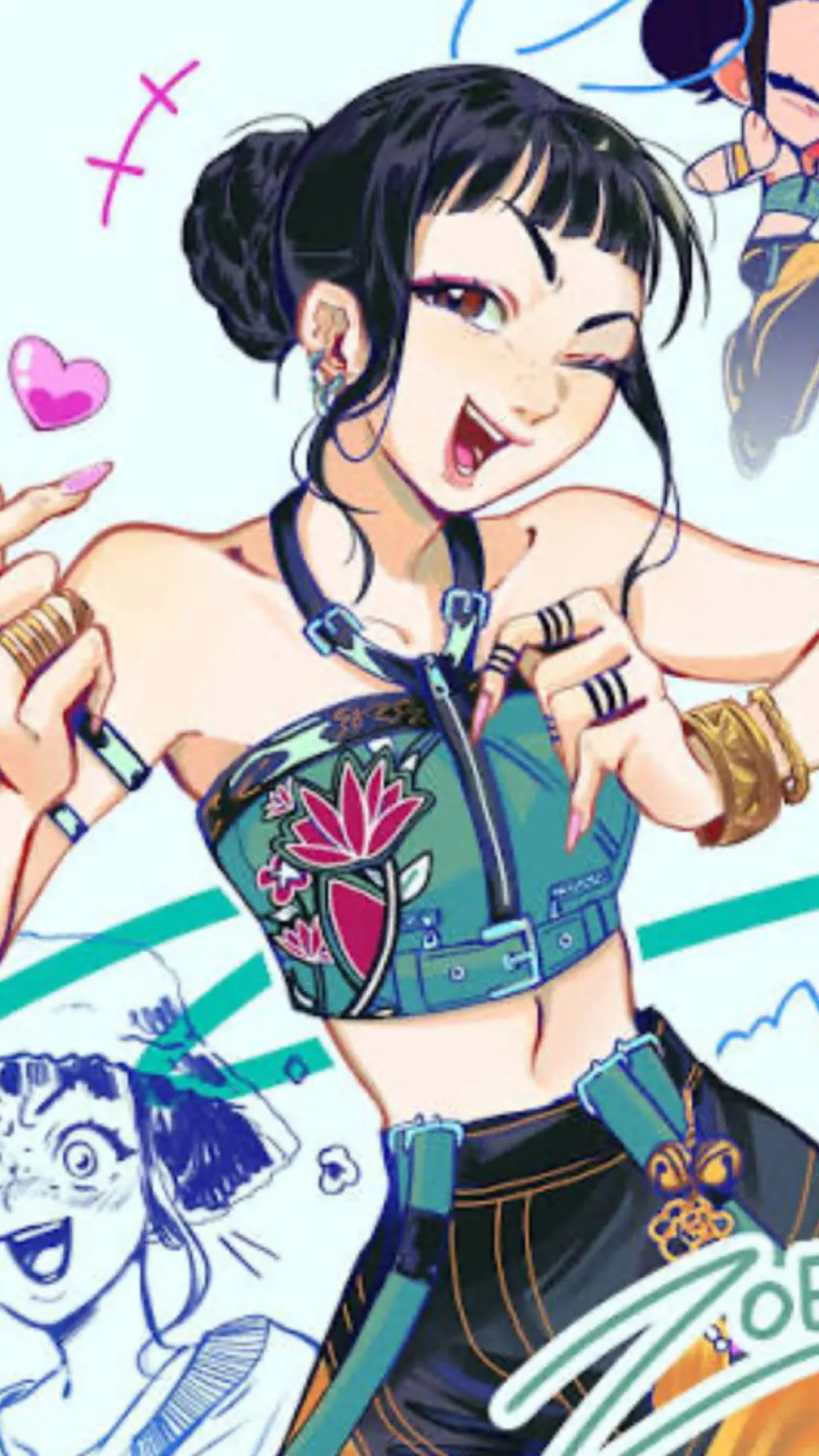 ai character: Zoey background