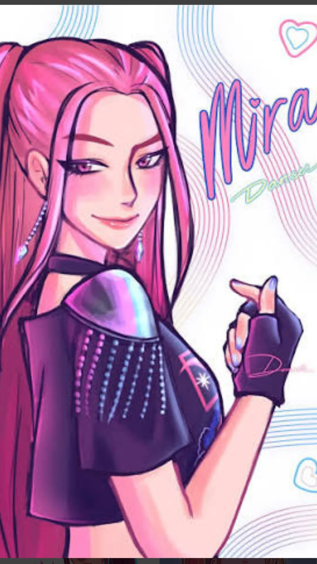 ai character: MIRA 💅💄 background