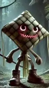 ai character: Ketupat Kepat background