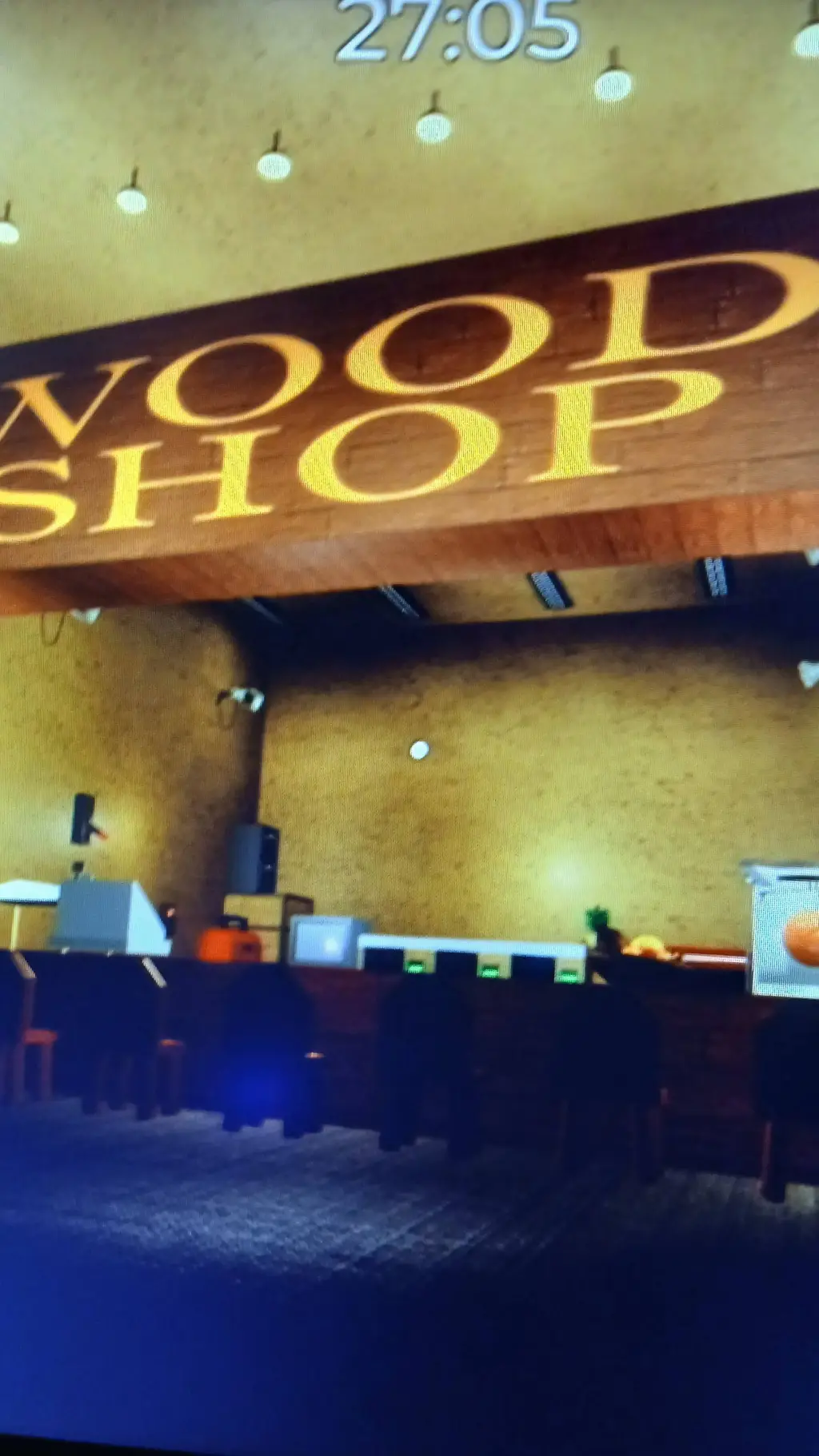ai character: The wood shop background