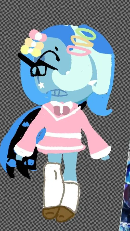 ai character: shadow kawaii background