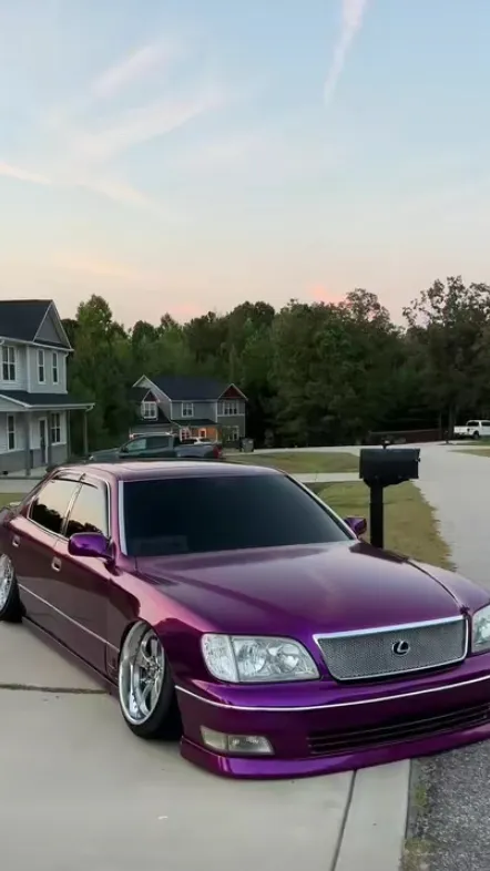 ai character: Ls 400 car meet background