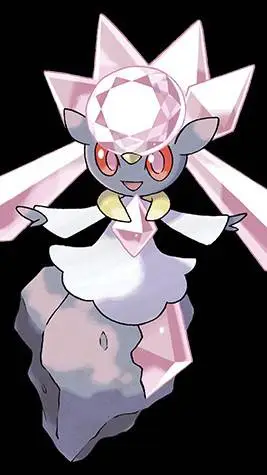ai character: diancie 💎🩷 background