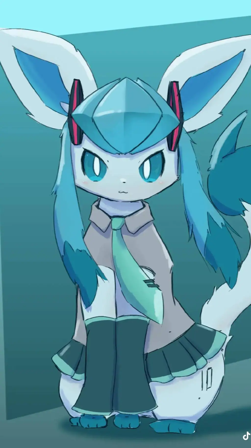 ai character: 💦🧊glaceon🧊💦 background