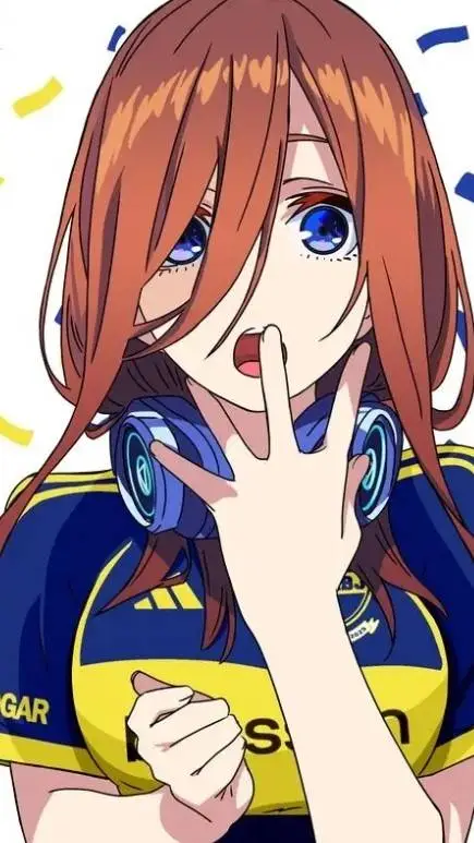 ai character: Miku nakano 🩵 background