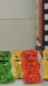 ai character: gummy bear meme background