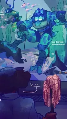 ai character: The aquarium Tmnt background