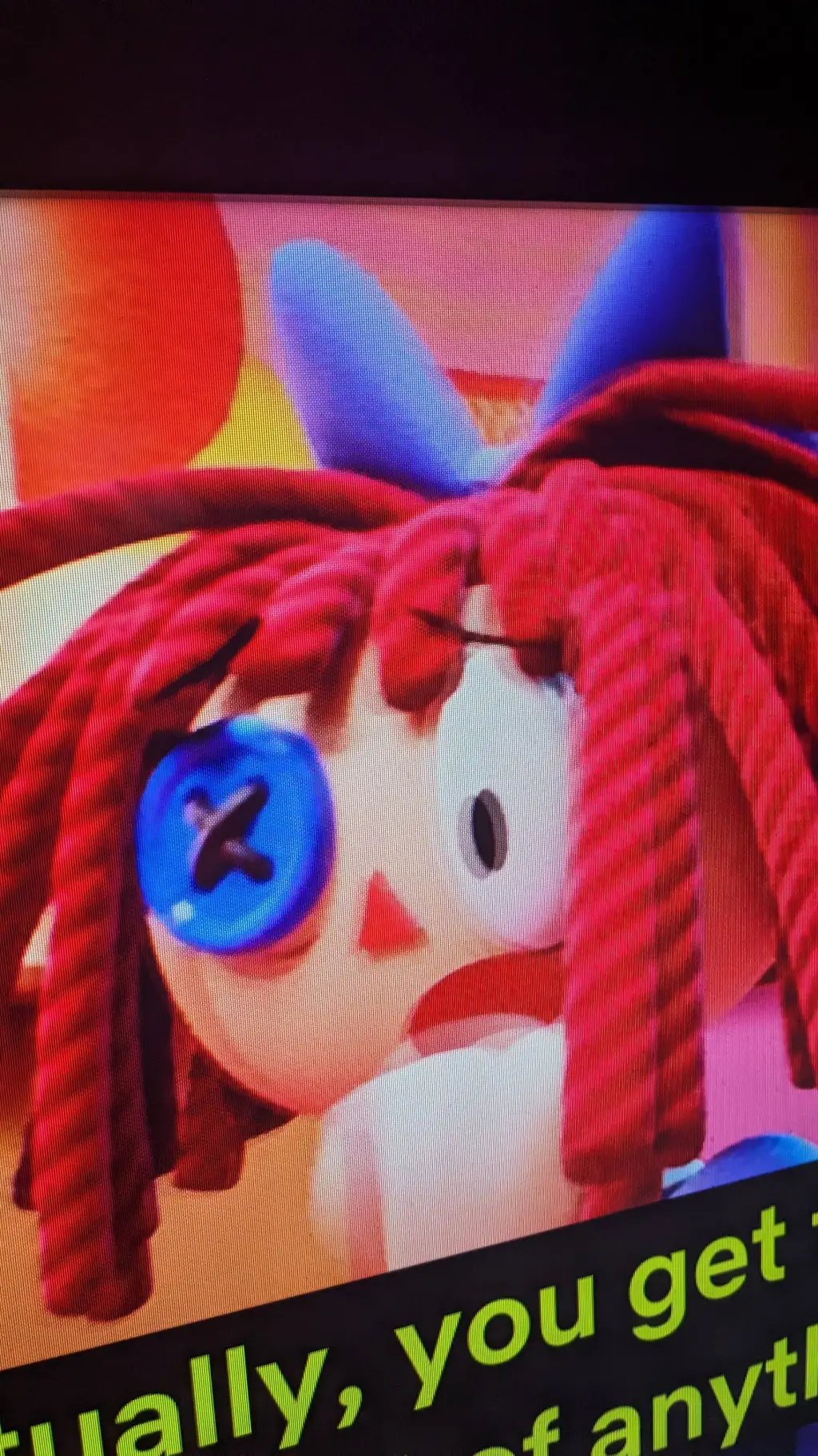 ai character: pomni is sick TADC background
