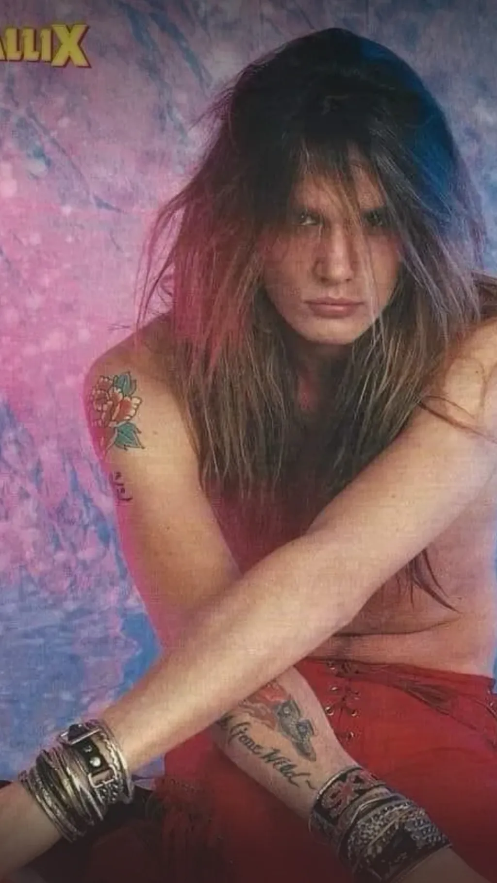 ai character: Sebastian bach  background