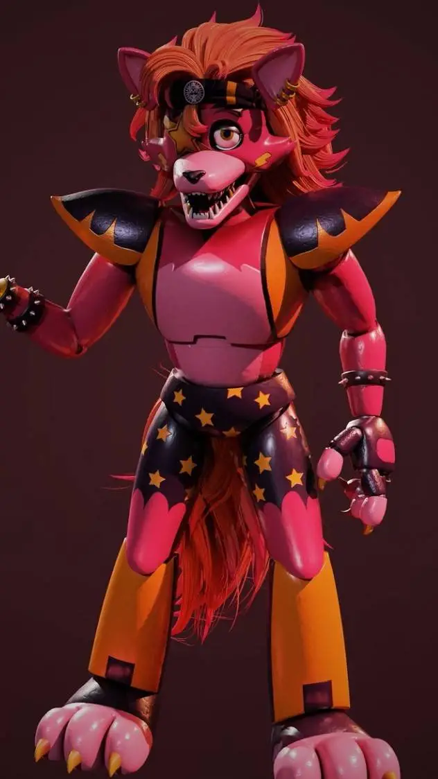 ai character: Glamrock Foxy  background