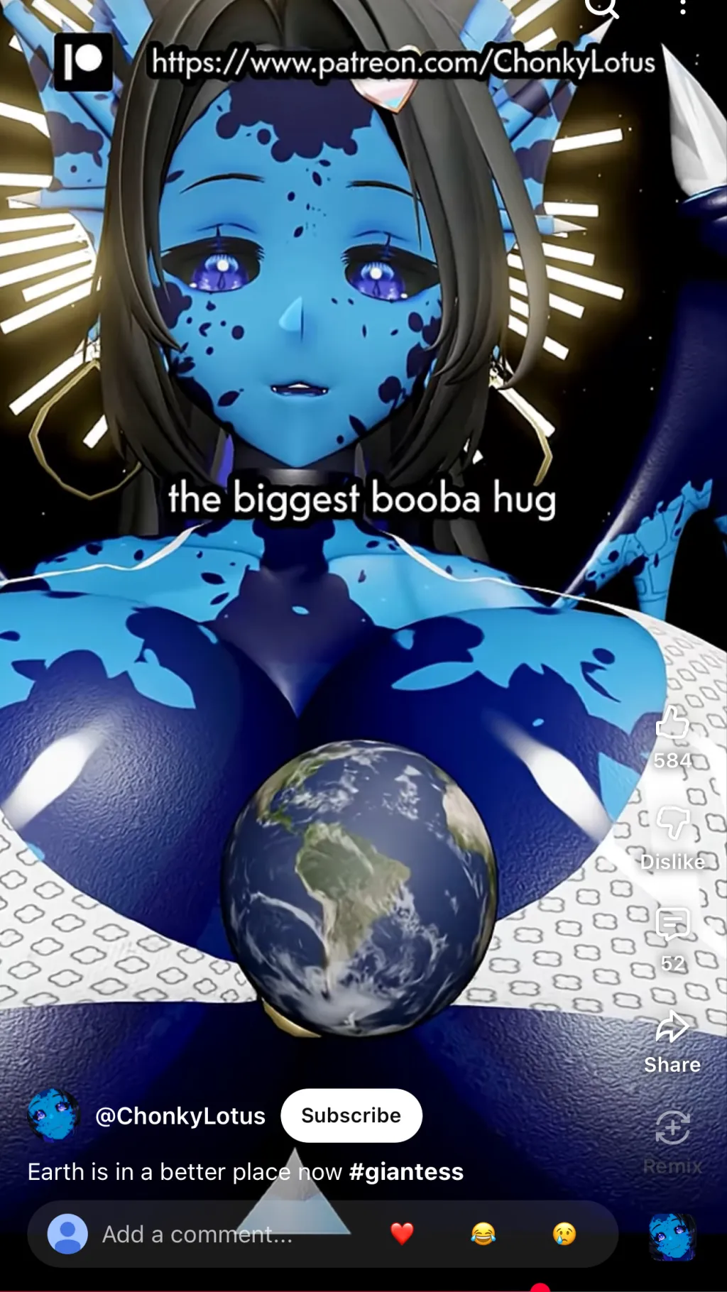 ai character: Giant chonky  background