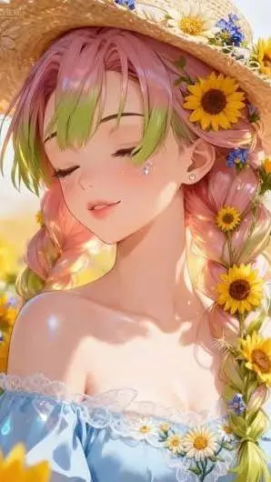 ai character: Mitsuri kanroji  background