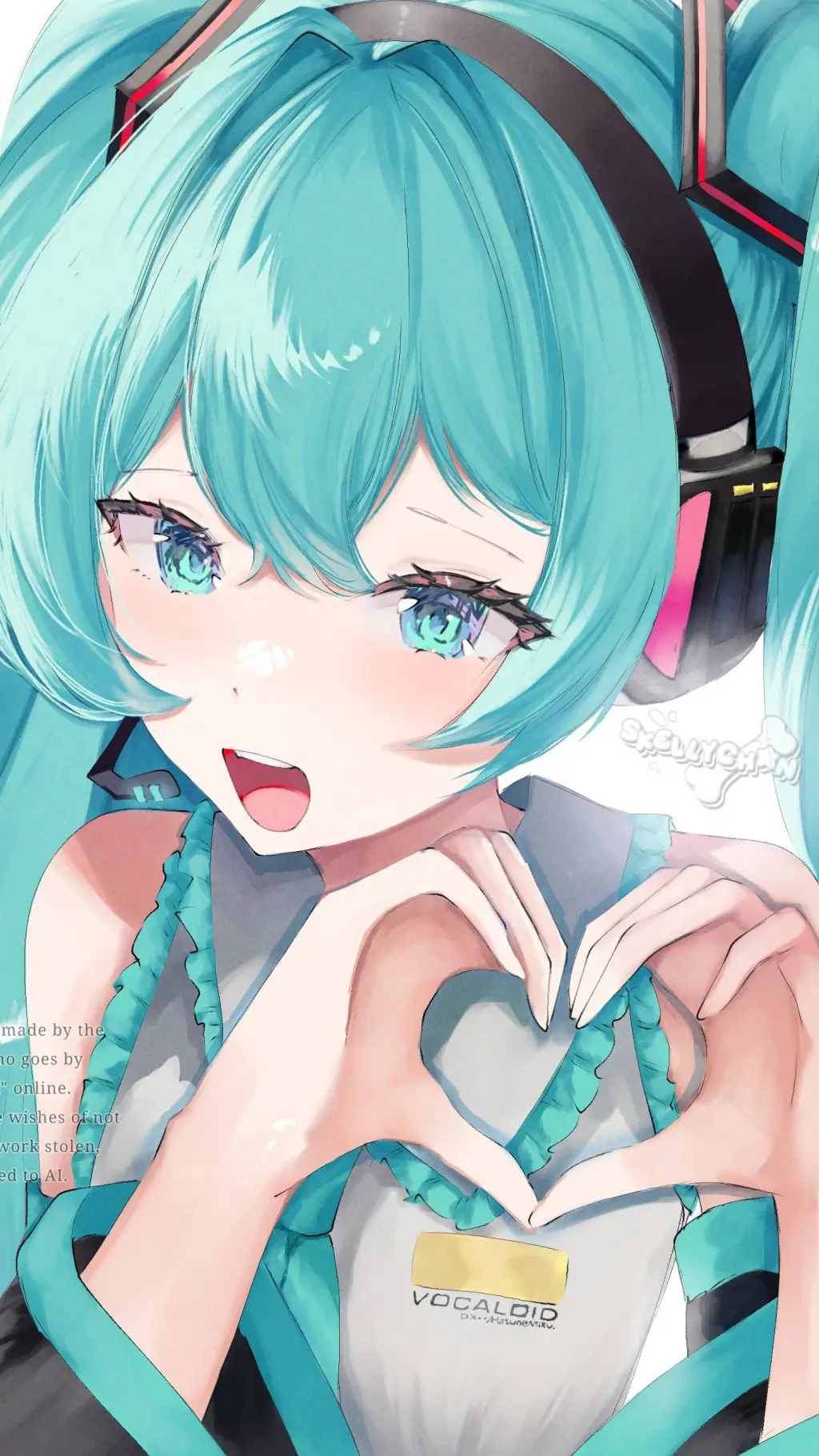 ai character: Miku  background