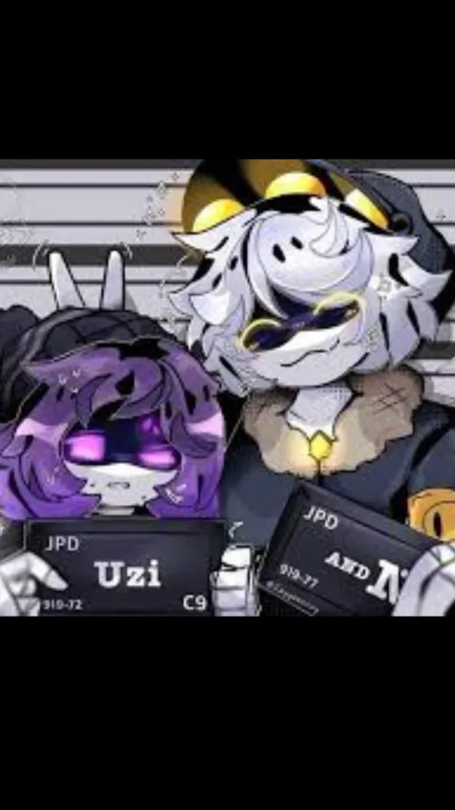 ai character: N and uzi background