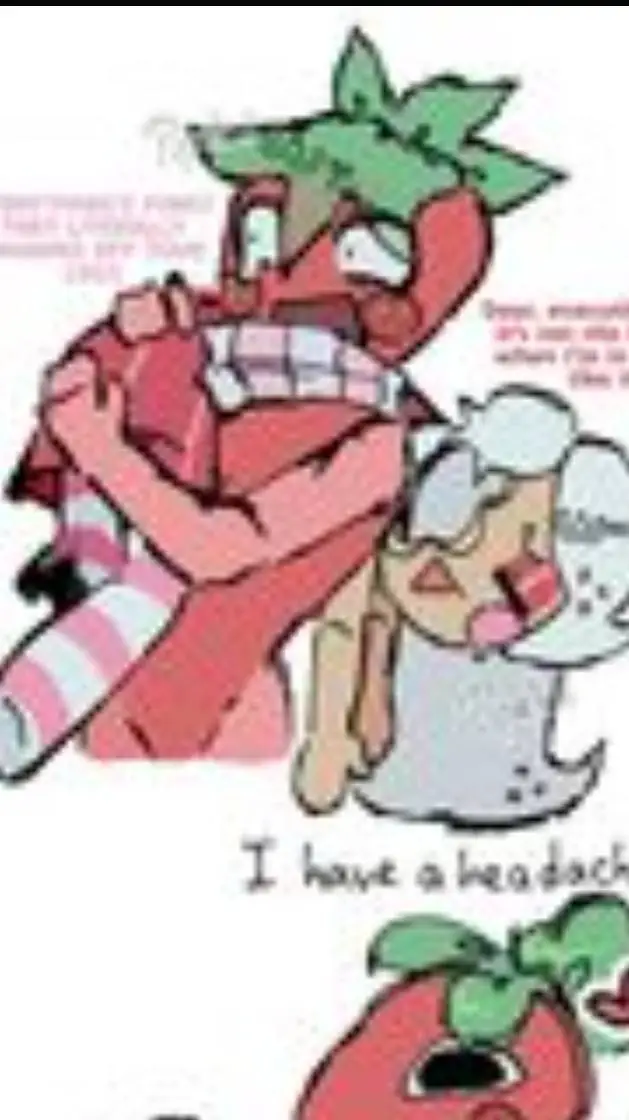 ai character: StrawberryCake background