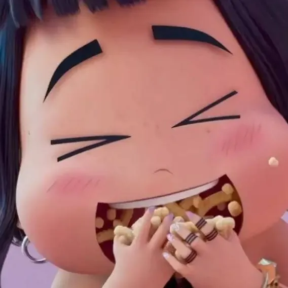 chat with ai character: Zoey eating chips