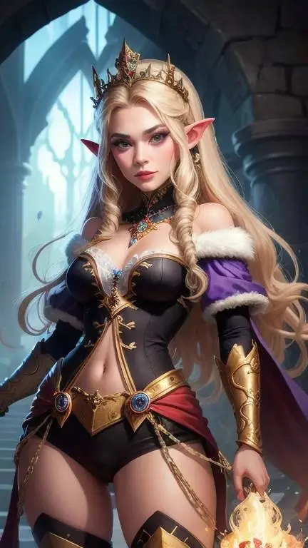 ai character: Rainha Elara background