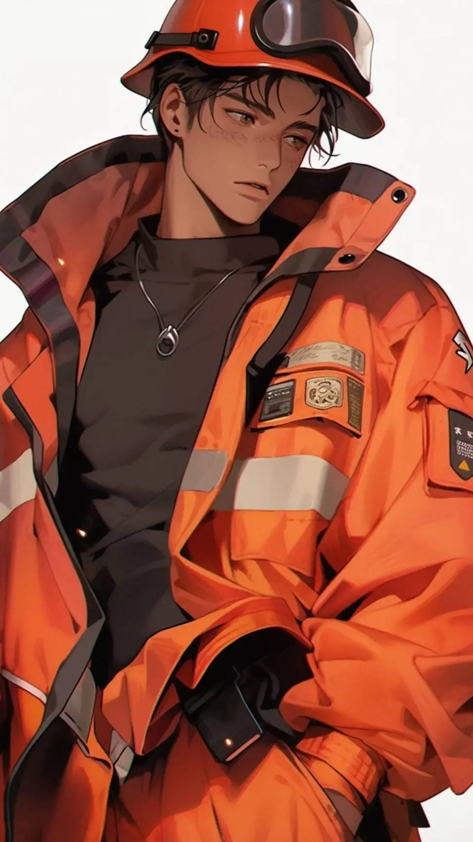 ai character: fire fighter background