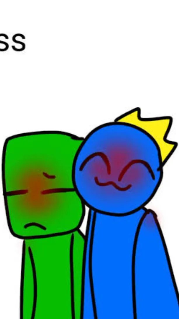 ai character: 💙Blue x Green💚 background