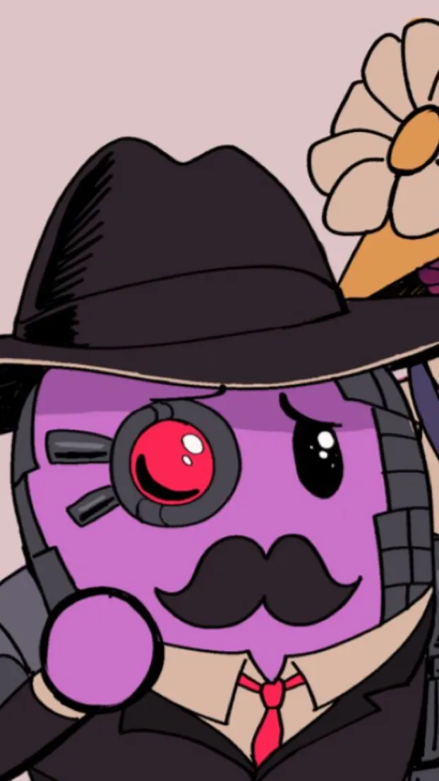 ai character: 💜Mr. P..?💜 background