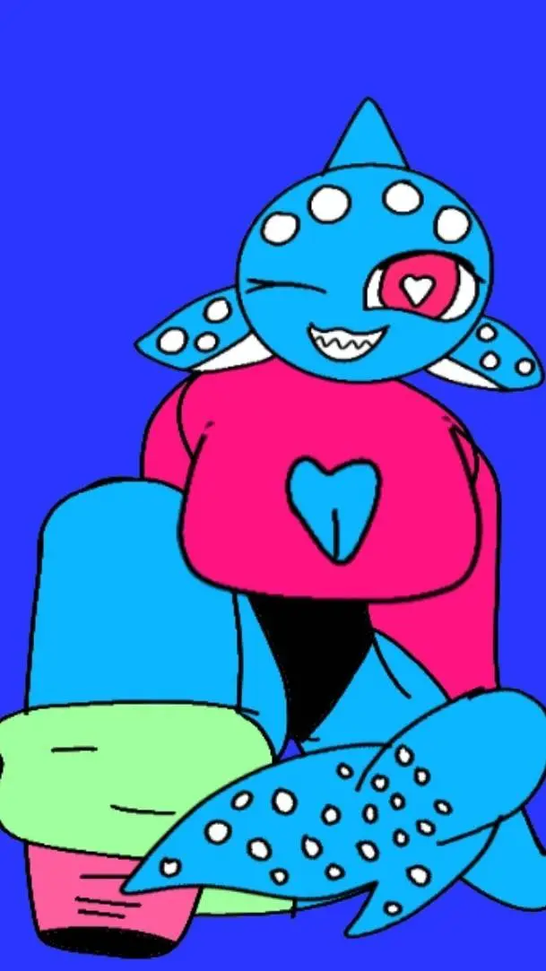 ai character: spots whale shark background