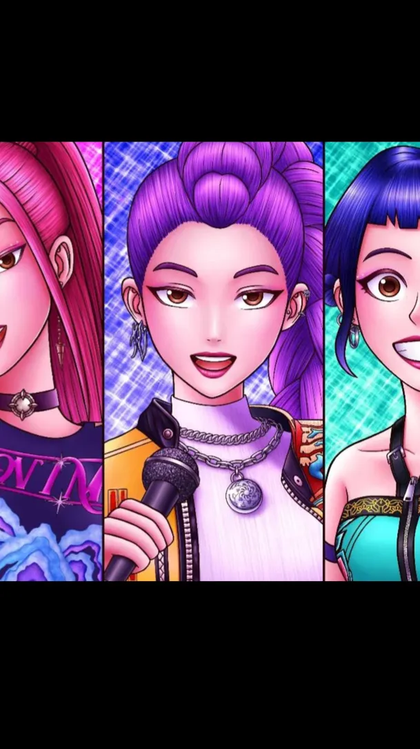ai character: Huntrix!!! background