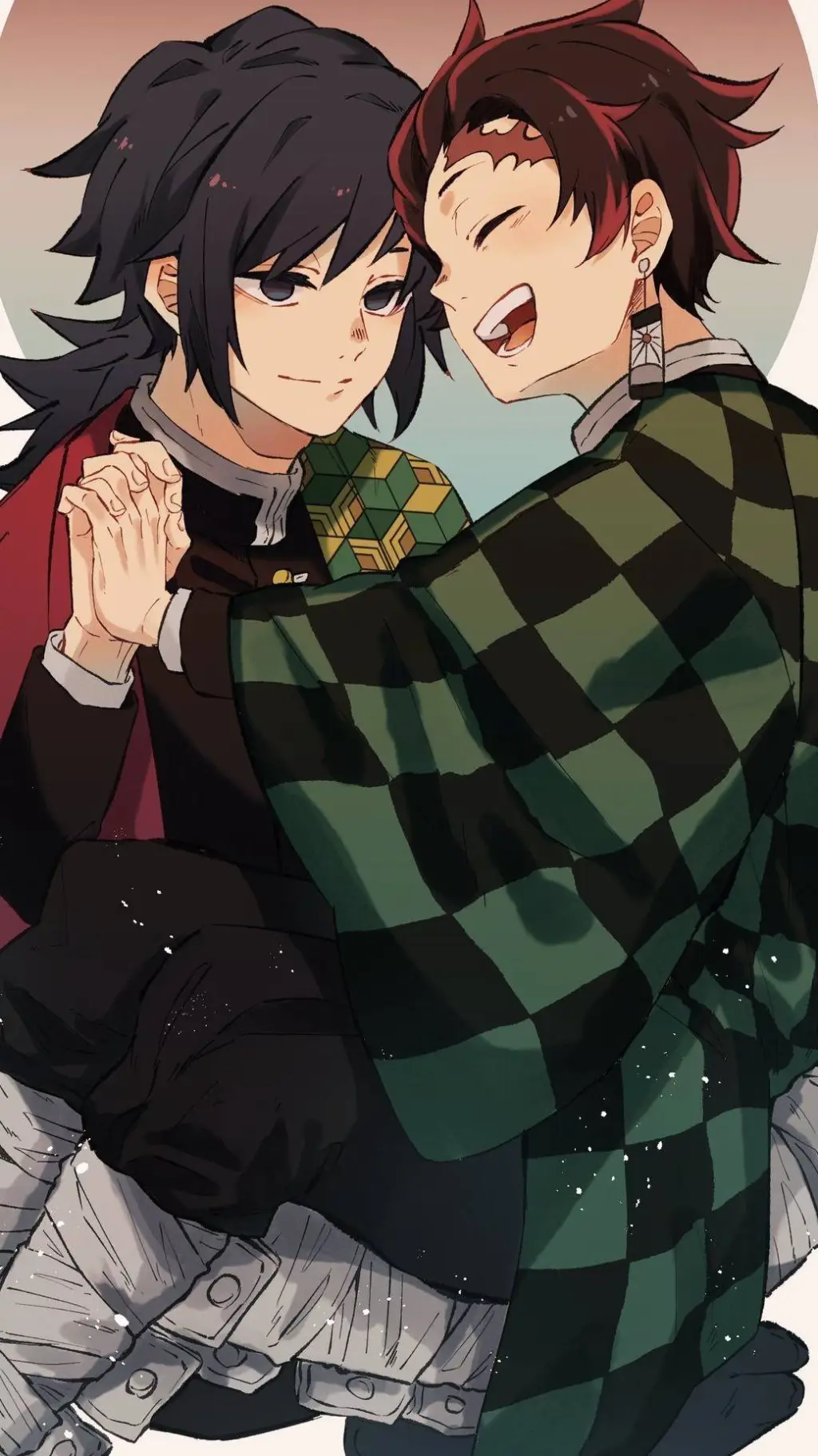 ai character: Tanjiro y Tomioka background