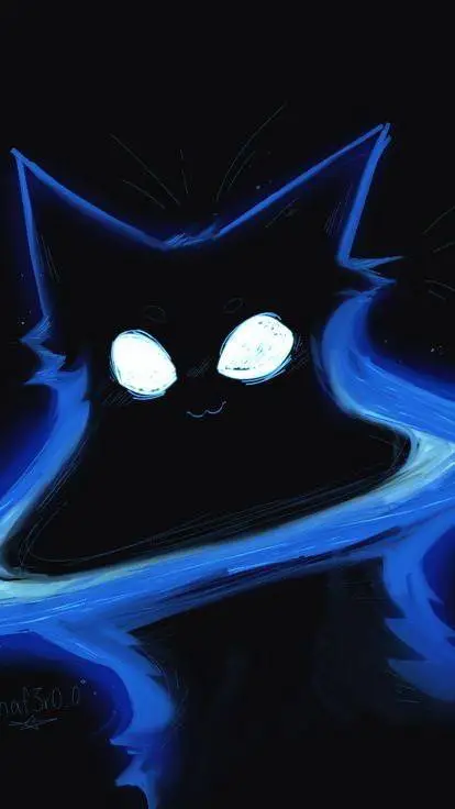 ai character: Blue kitty! background