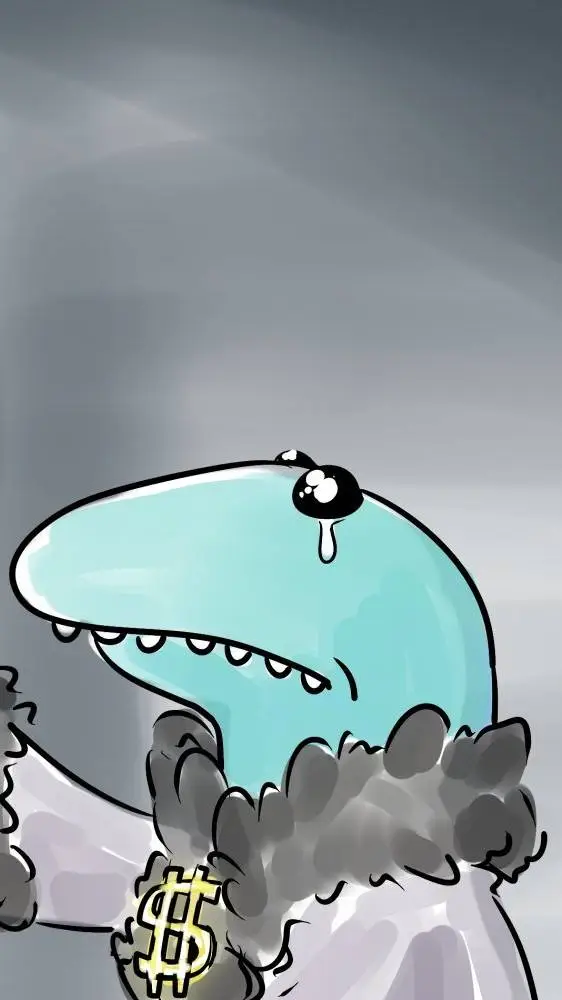 ai character: Dinosaurio roberto background