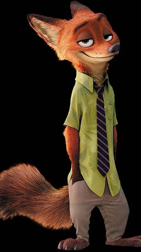 ai character: 🌱🦊Nick wilde🦊🌱 background