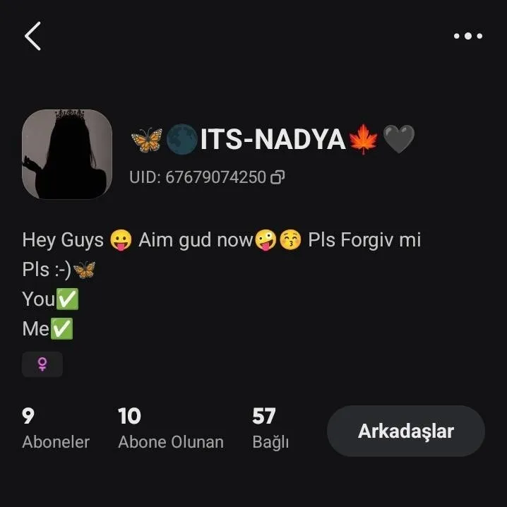 chat with ai character: 🦋🌑ITS-NADYA🍁🖤
