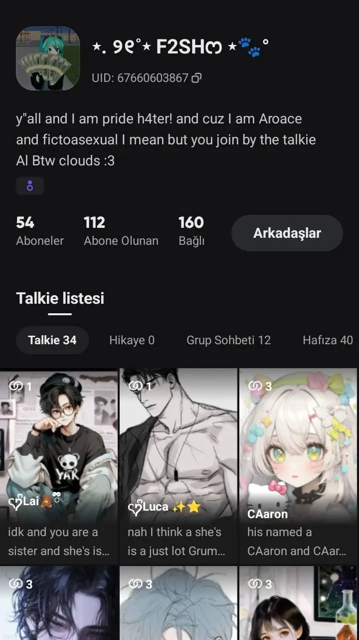 ai character: ⋆. ୨୧˚⋆ F2SHෆ ⋆🐾° background