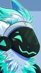 ai character: protogen Sammy  background