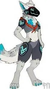 ai character: protogen Samuel  background